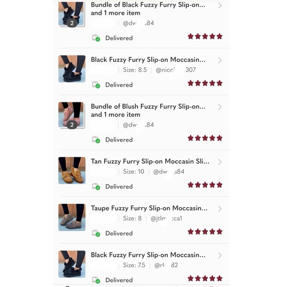 Black Fuzzy Furry Slip-on Moccasin Slippers - Picture 11 of 12